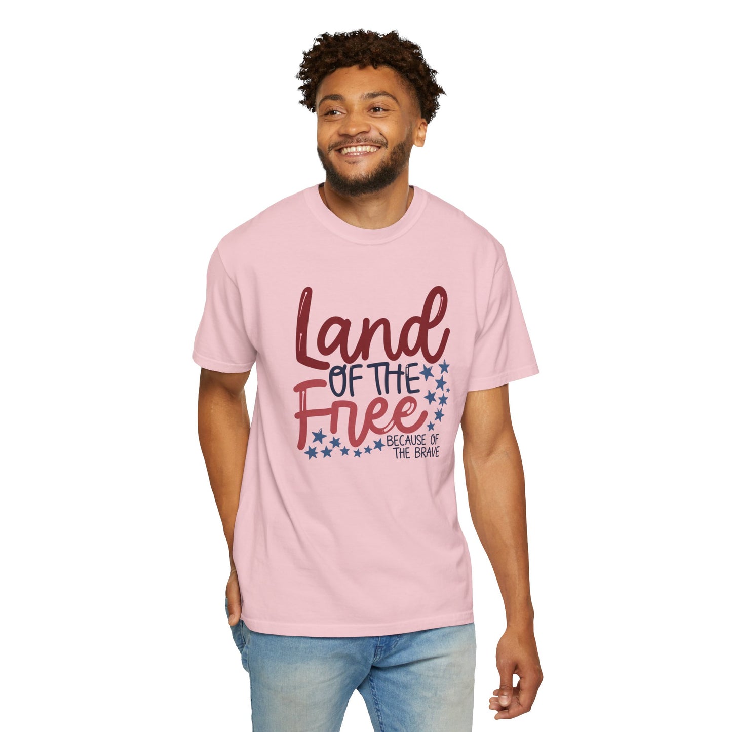Land of the Free T-Shirt — 'Land of the Free Because of the Brave' Patriotic Tee
