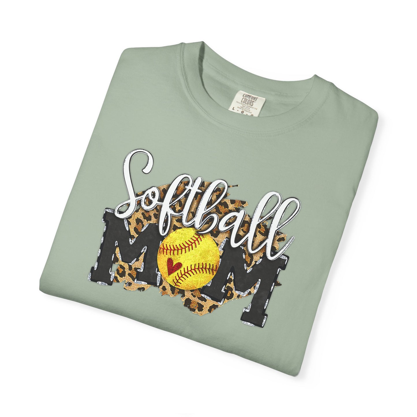 Softball Mom Leopard Ball T-Shirt — Softball Graphic Tee