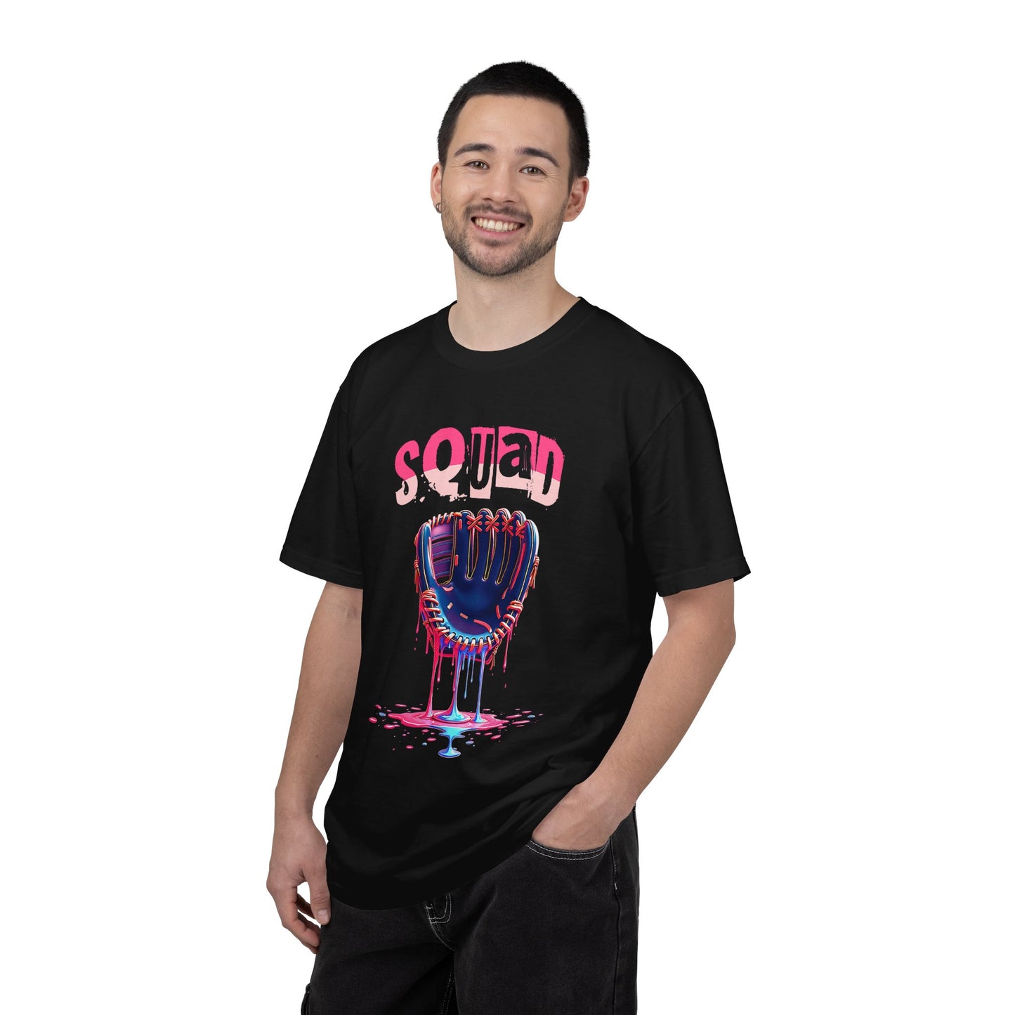 Baseball Glove Drip T-Shirt — "Squad" Graphic Sports Tee