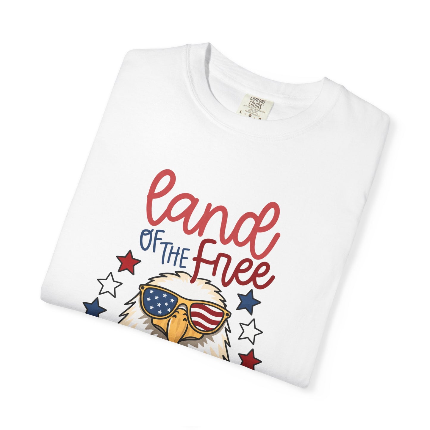 Land of the Free Eagle T-Shirt — Patriotic 4th of July American Flag Design