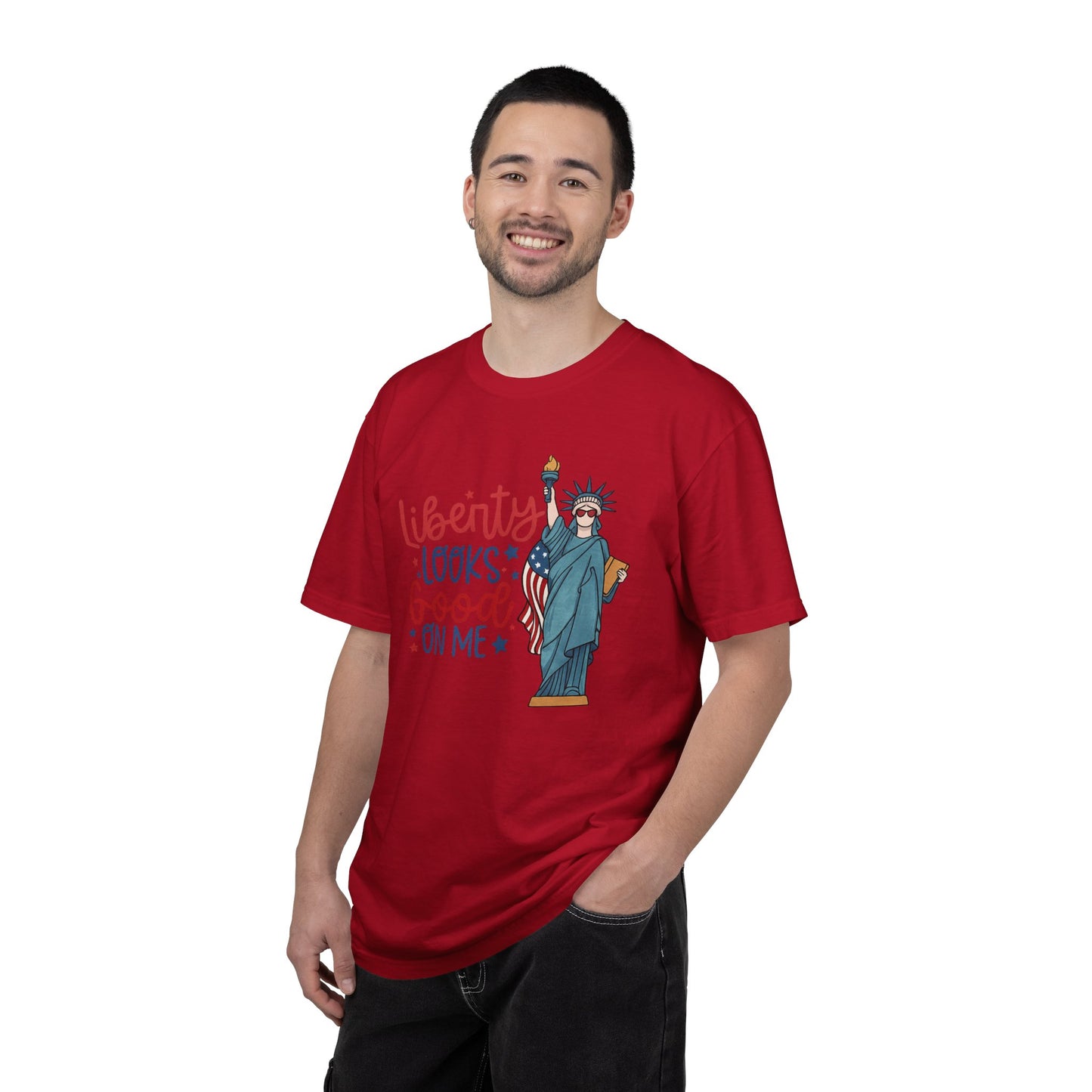 Liberty Looks Good On Me T-Shirt — Statue of Liberty Fourth of July Tee