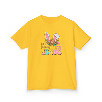 Kids Tee — "Hippie Bunny Jesus" Pastel Easter Graphic