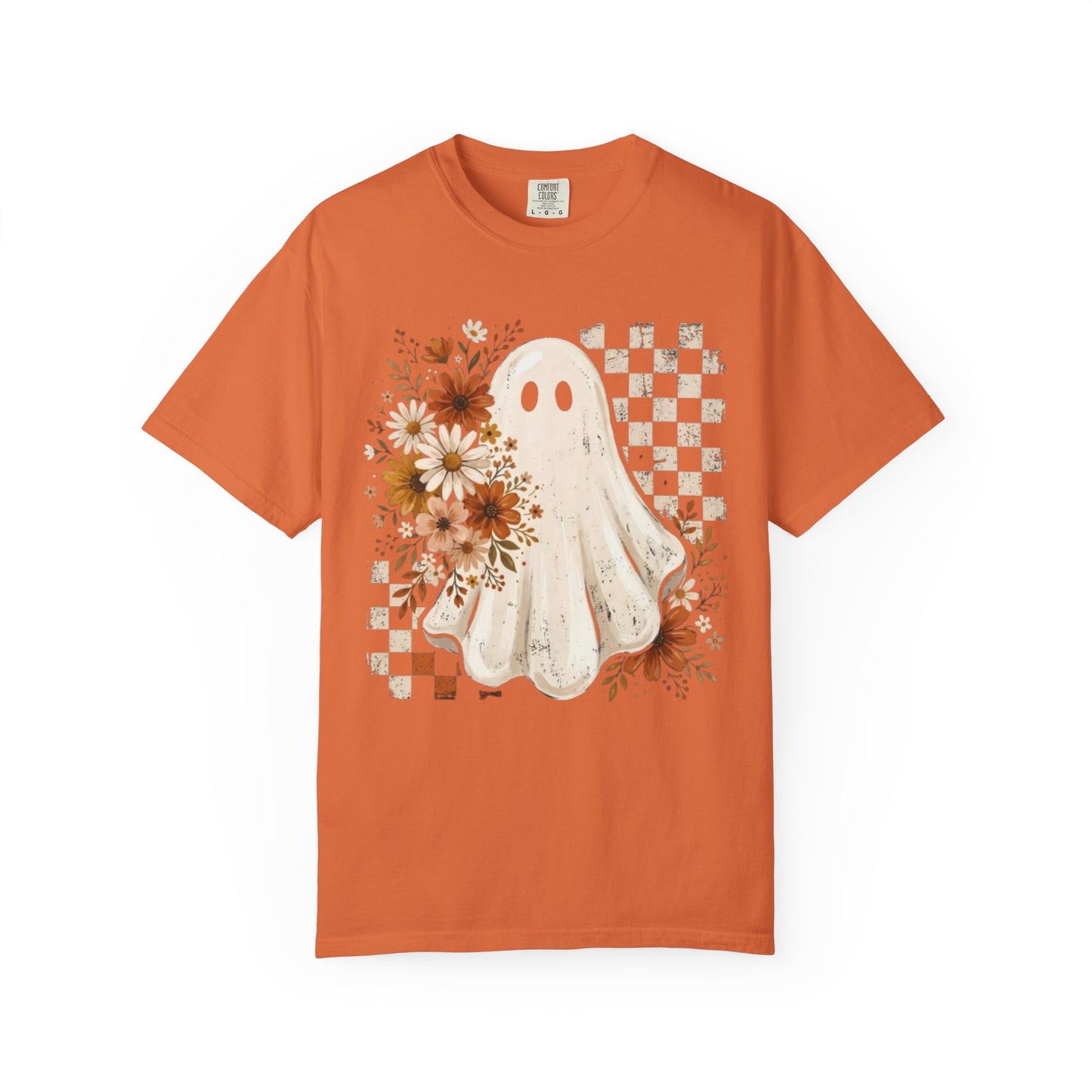 Ghost & Daisies T-Shirt — Vintage Floral Halloween Tee