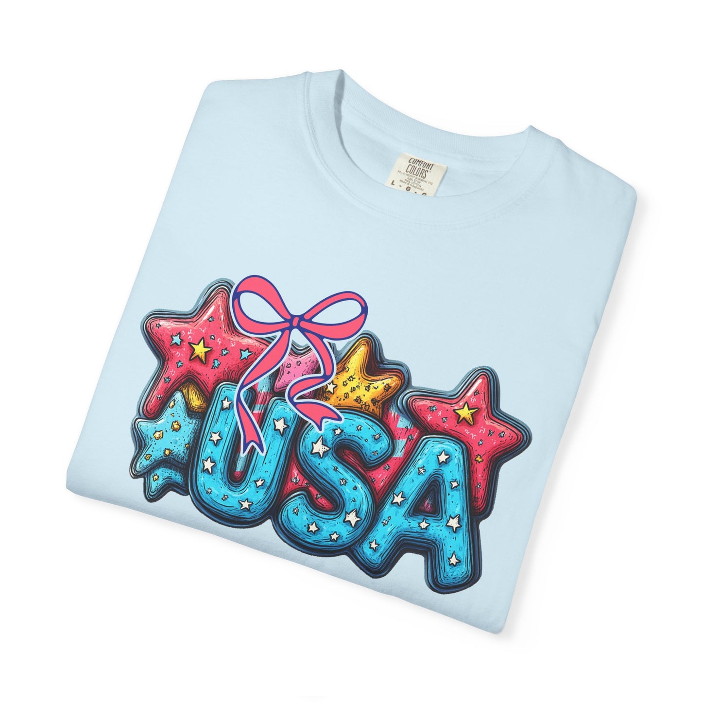 USA Star Balloon Graphic T-Shirt — Patriotic 4th of July Tee