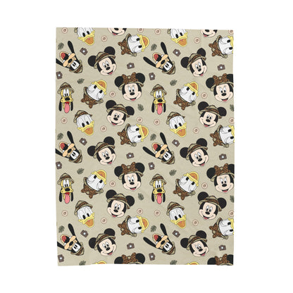 Character Faces Velveteen Plush Blanket