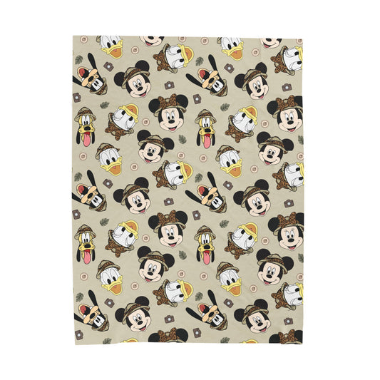 Character Faces Velveteen Plush Blanket