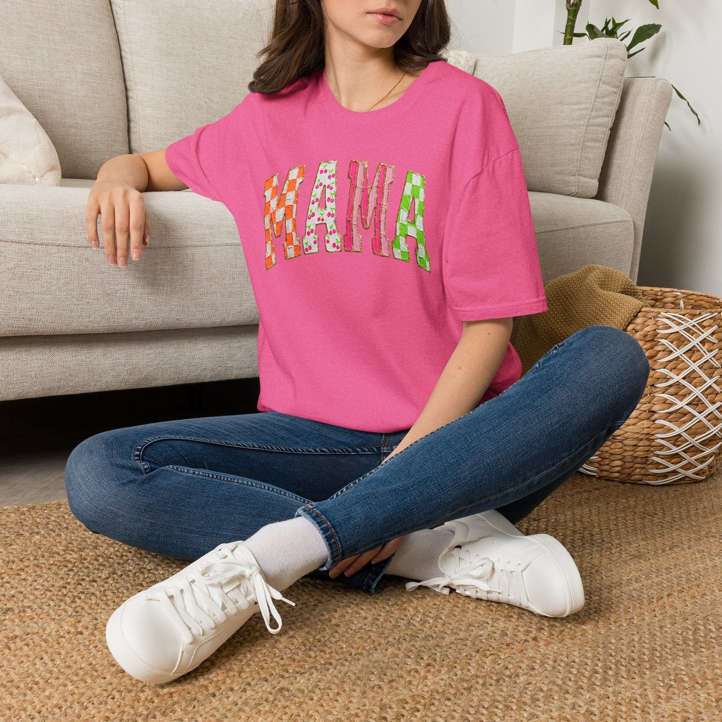 Mama Floral Patchwork T-Shirt