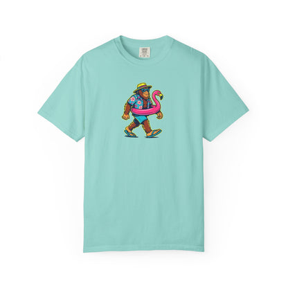 Vacation Bear T-Shirt — Tropical Bear with Flamingo Float Graphic