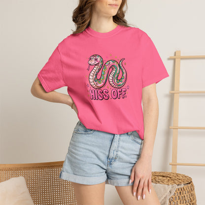 Snake "Hiss Off" Graphic T-Shirt — Retro Cute Reptile Tee