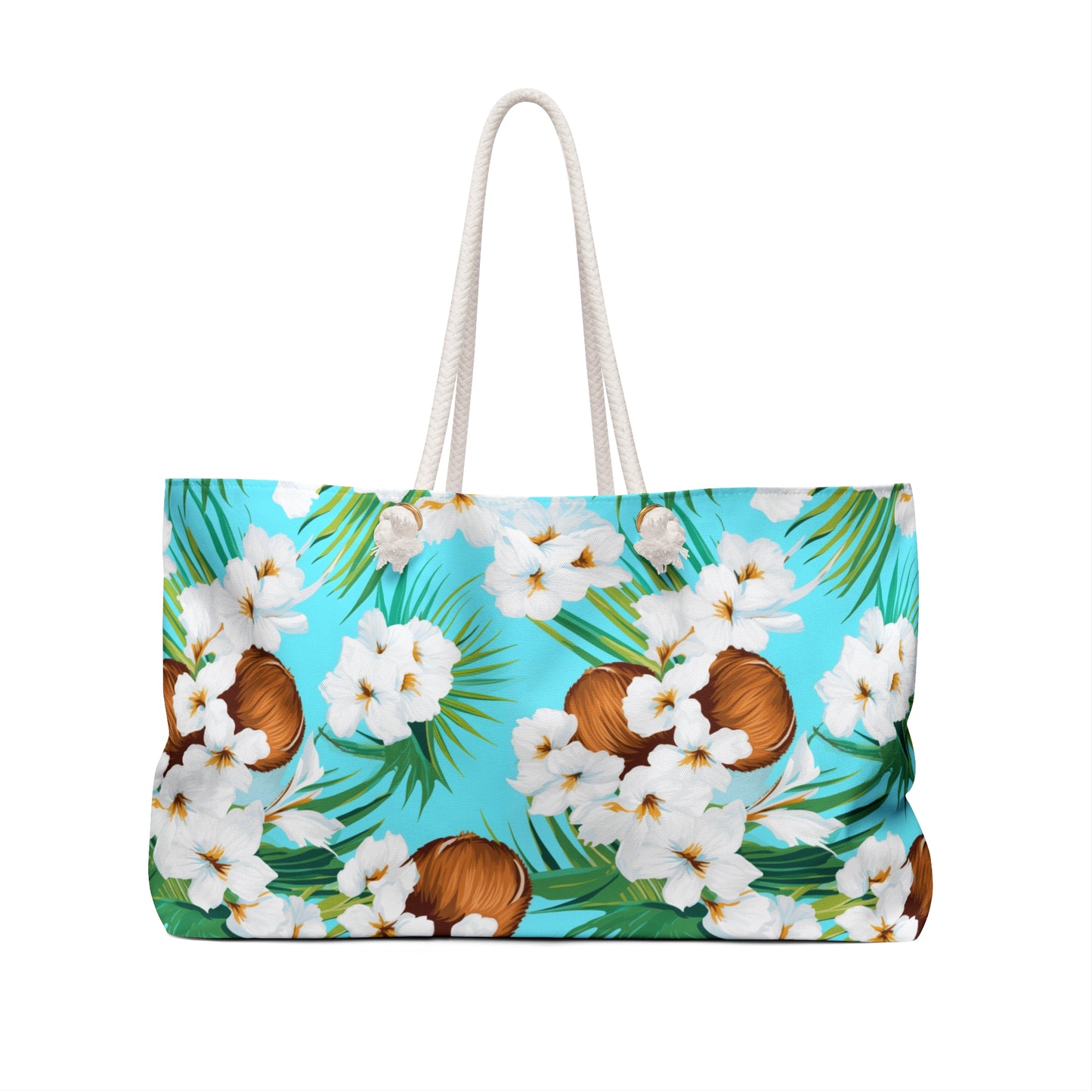 Tropical Coconut Floral Weekender Bag