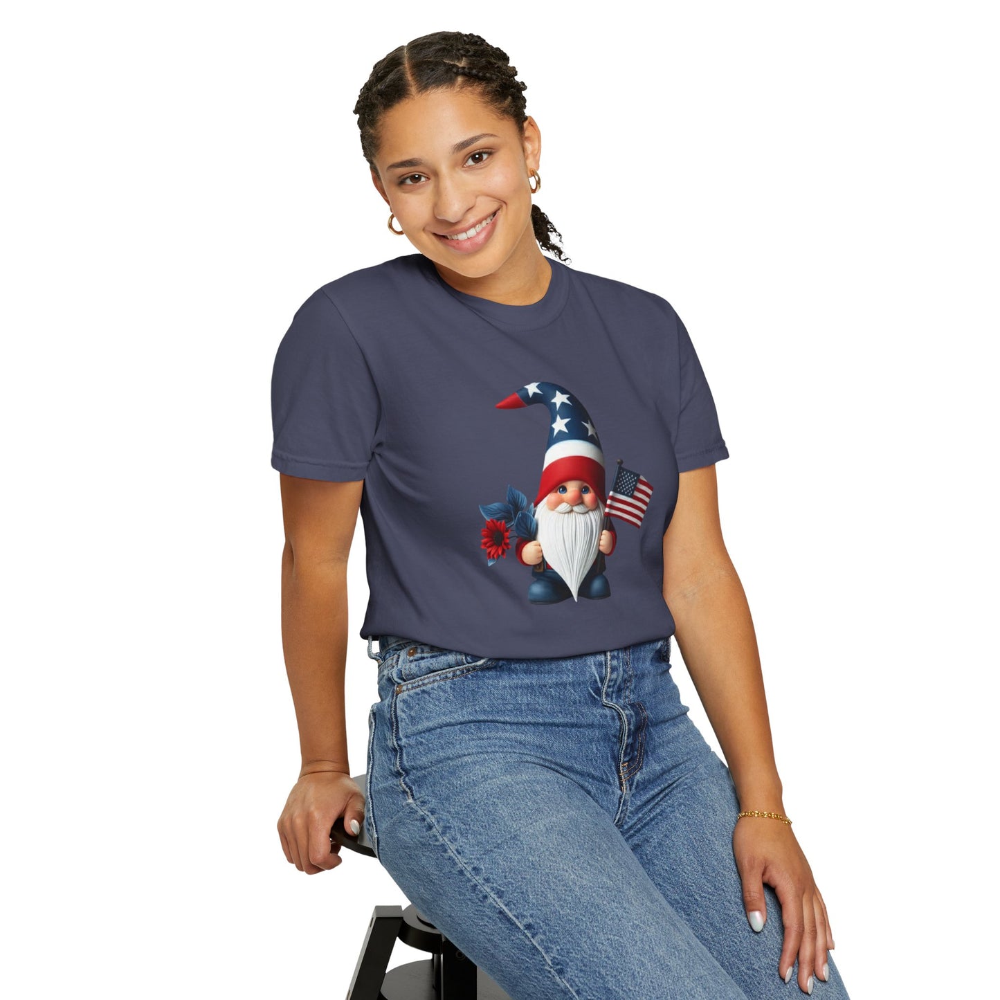 Patriotic Gnome T-Shirt — American Flag 4th of July Tee
