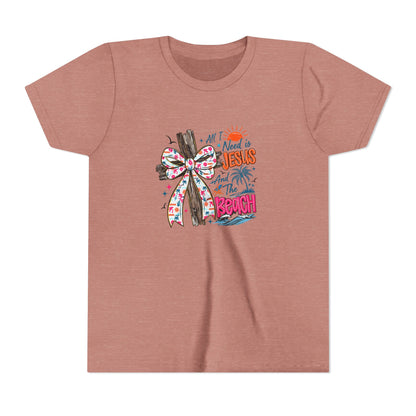 Youth Tee - All I Need is Jesus and the Beach Graphic Tee