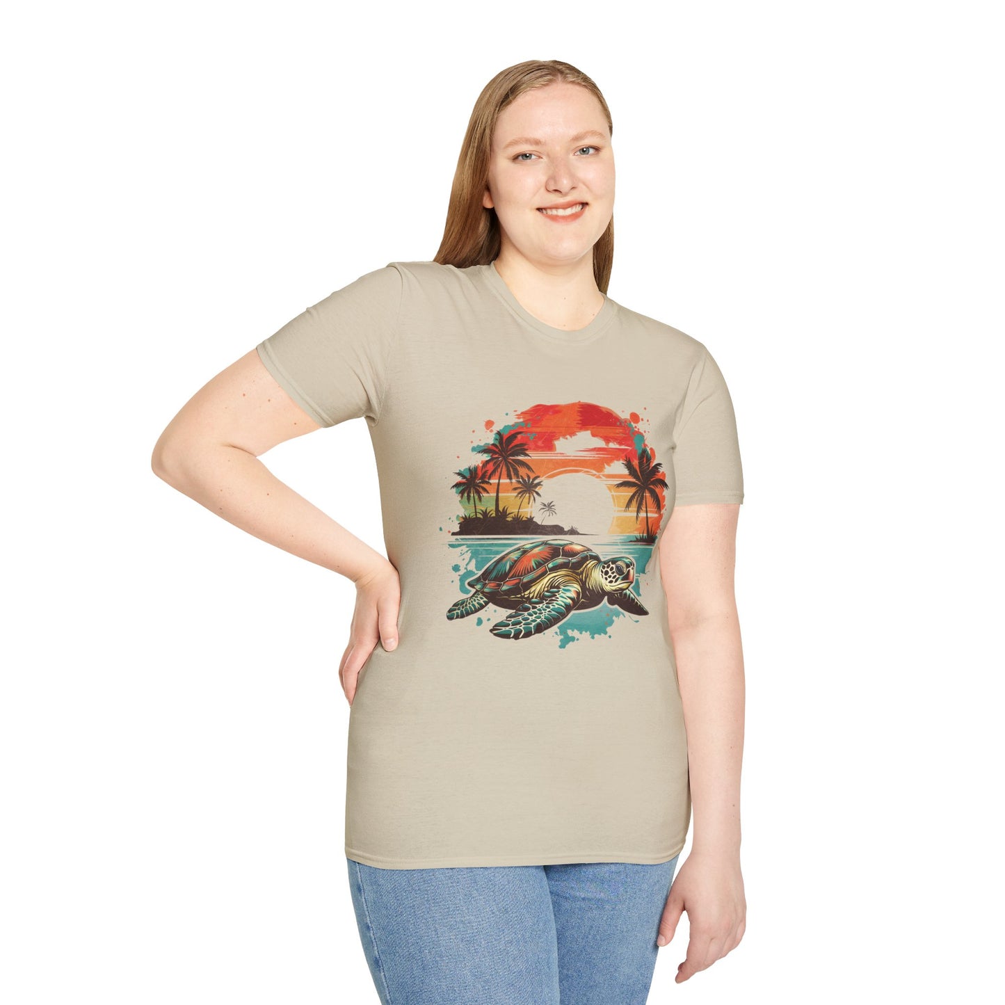 Sea Turtle Sunset T-Shirt — Tropical Beach Graphic Tee