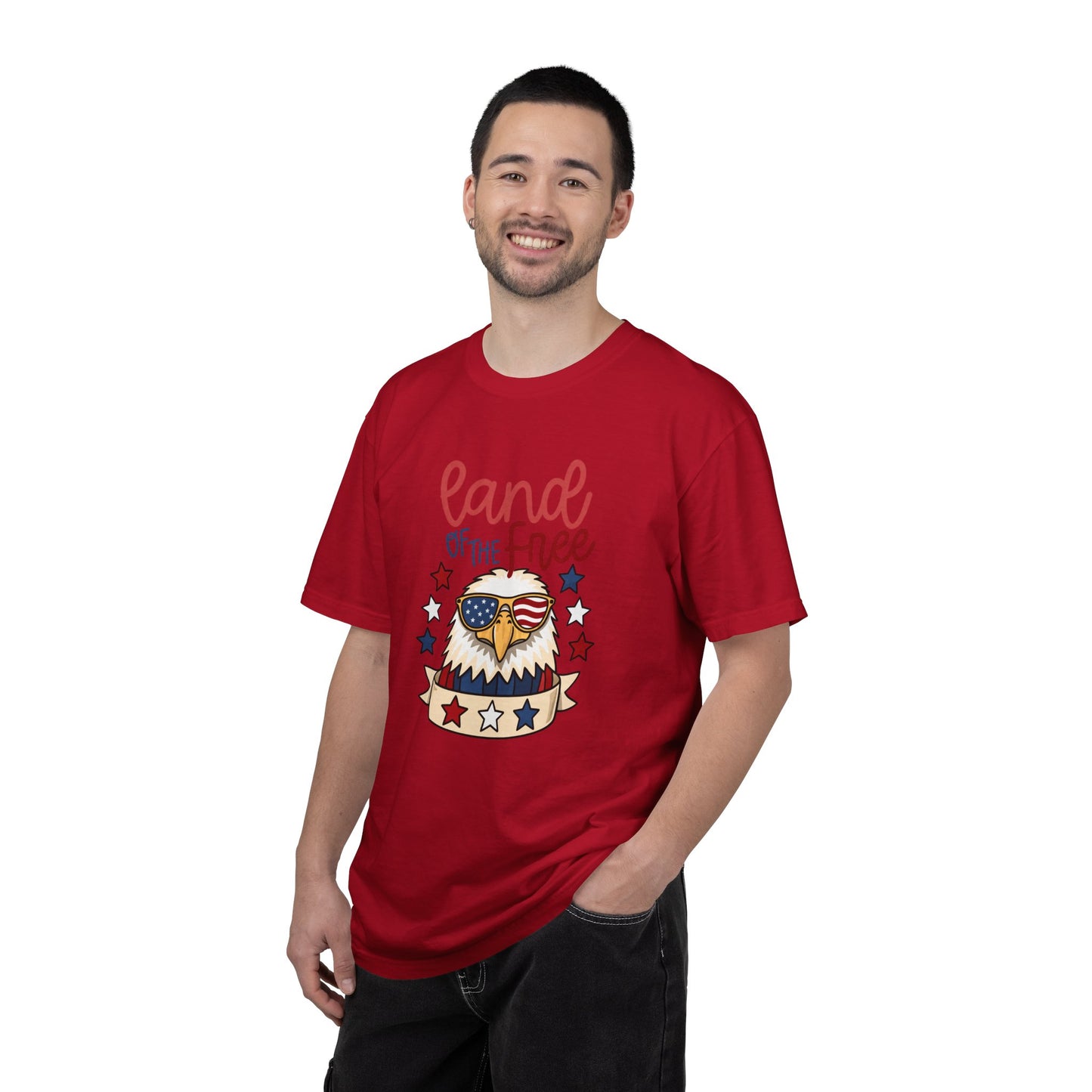Land of the Free Eagle T-Shirt — Patriotic 4th of July American Flag Design