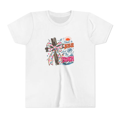 Youth Tee - All I Need is Jesus and the Beach Graphic Tee