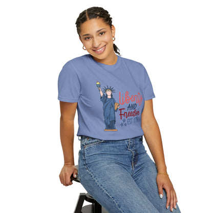 Liberty and Freedom T-Shirt — Statue of Liberty EST 1776 Patriotic Tee
