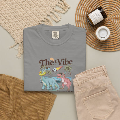 Retro Dinosaur Tee — "The Vibe Is In Shambles" Graphic T-Shirt