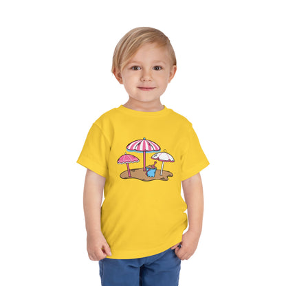 Toddler Tee — Cute Beach Umbrella & Sand Pail Design