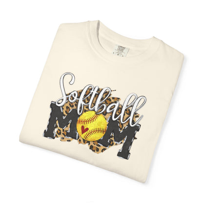 Softball Mom Leopard Ball T-Shirt — Softball Graphic Tee