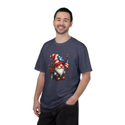 Patriotic Gnome T-Shirt – American Flag Fourth of July Garden Gnome Tee