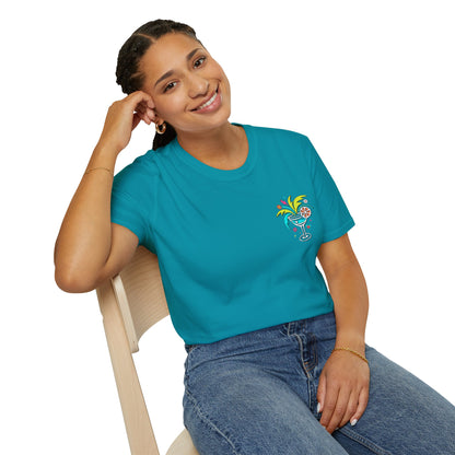 T-Shirt — "Tanned and Tipsy" Tropical Cocktail Graphic Tee