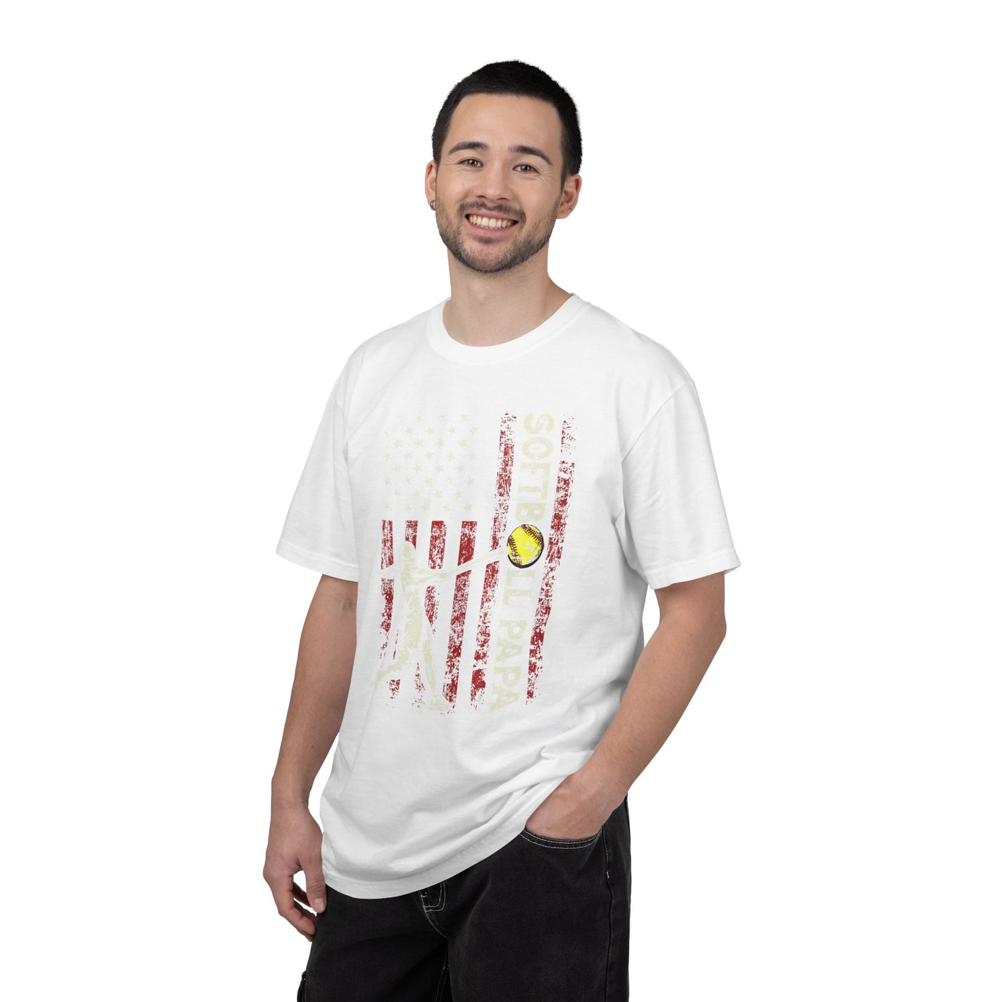 Softball Vintage Flag T-Shirt