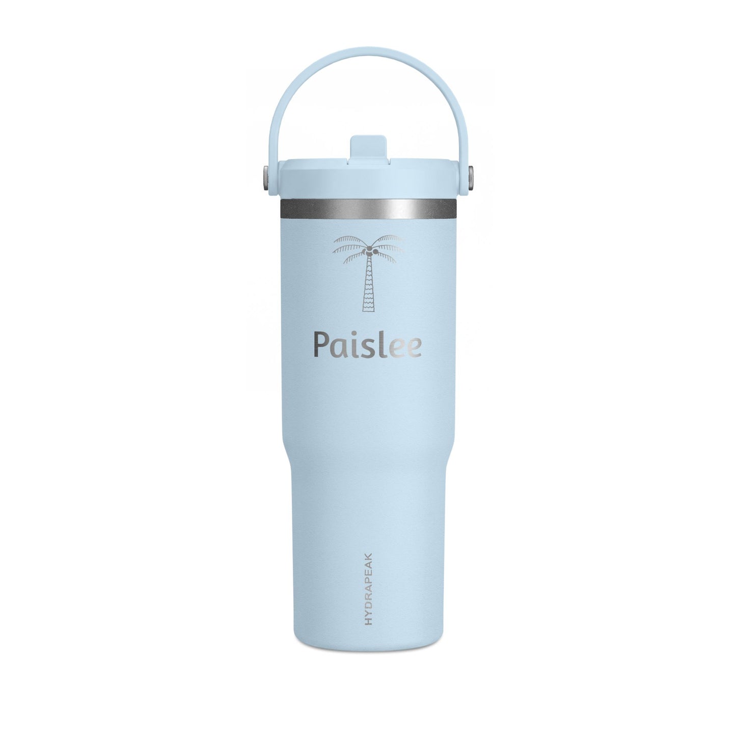 Personalized 32oz Tumbler - Palm Tree Name Engraved Travel Bottle