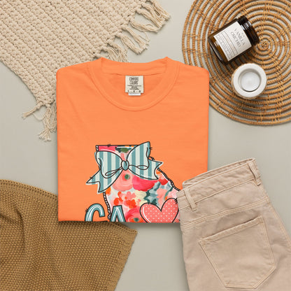 Georgia Floral State T-Shirt — GA Heart Bow Design
