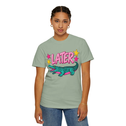 Later Gator Graphic T-Shirt — Retro Cartoon Alligator Tee