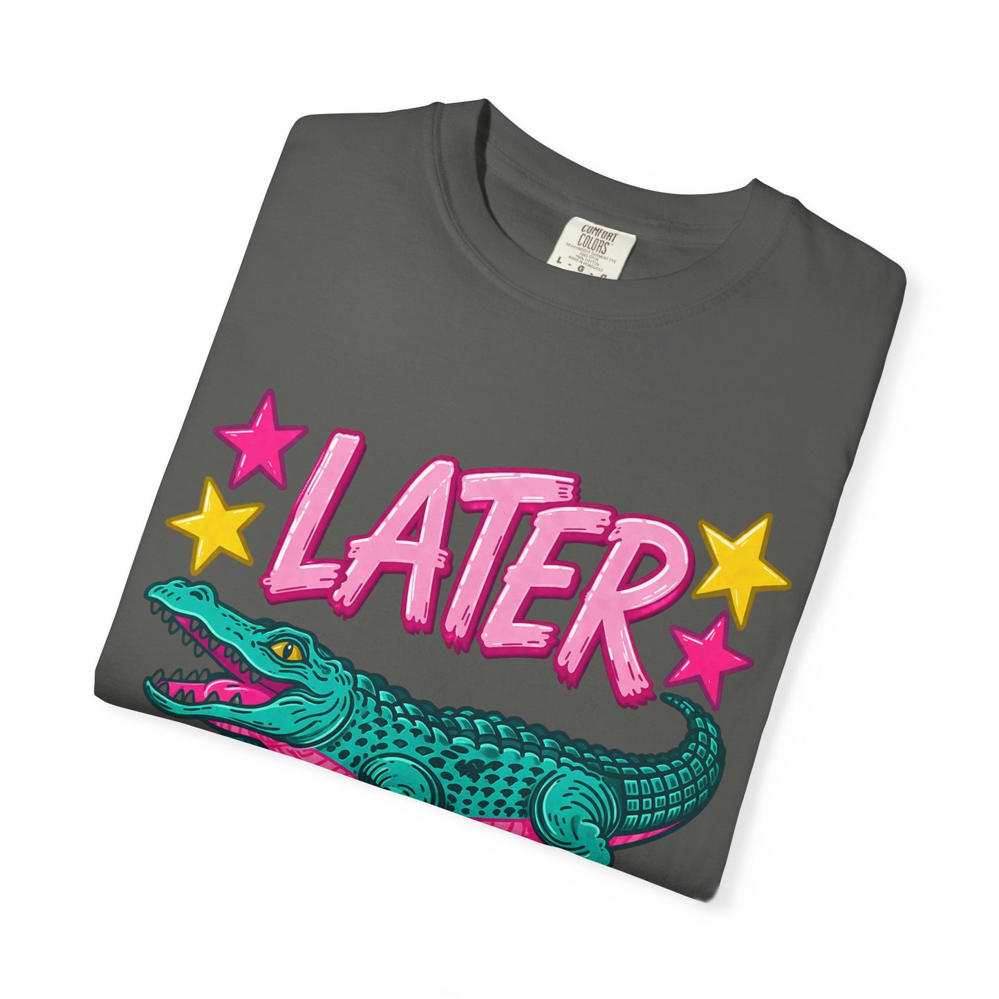 Later Gator Graphic T-Shirt — Retro Cartoon Alligator Tee