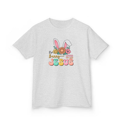Kids Tee — "Hippie Bunny Jesus" Pastel Easter Graphic