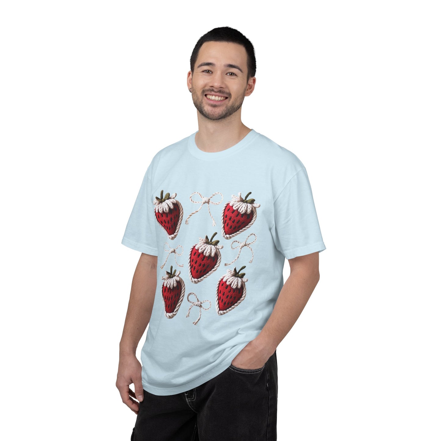 Crochet Strawberries and Bows T-shirt