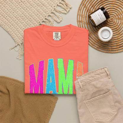 Mama Colorblock T-Shirt — Bright Retro Mama Graphic Tee for Mothers' Day & Everyday