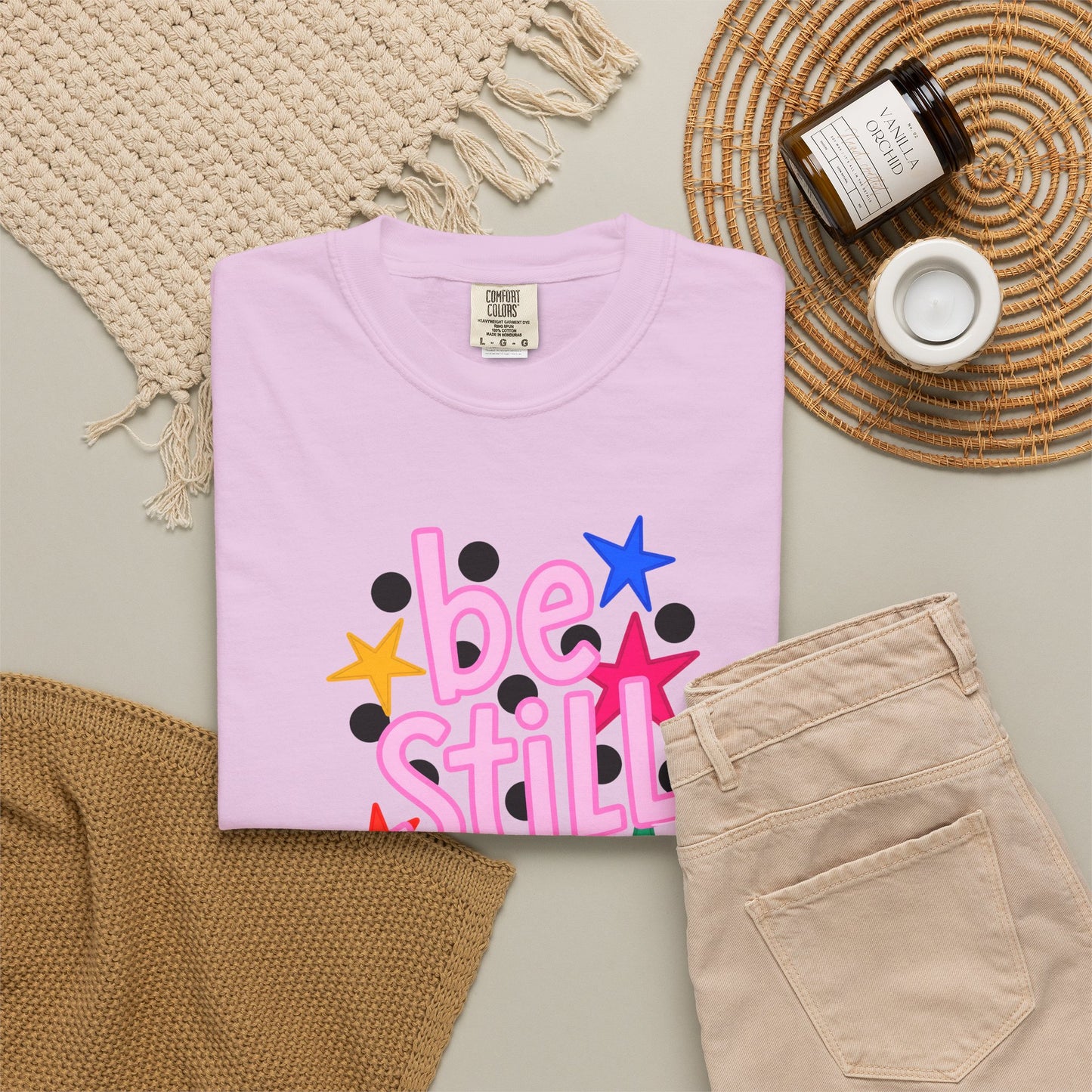 Be Still T-Shirt — Colorful Retro Stars Graphic Tee
