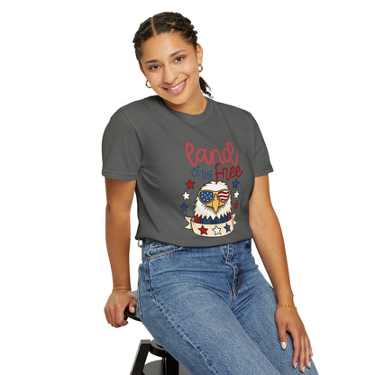 Land of the Free Eagle T-Shirt — Patriotic 4th of July American Flag Design