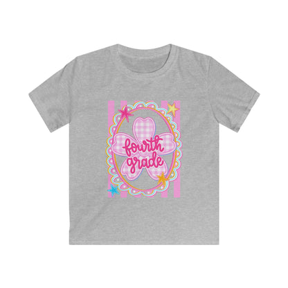 Fourth Grade Kids Tee — Cute Pink School Shirt for Back to School