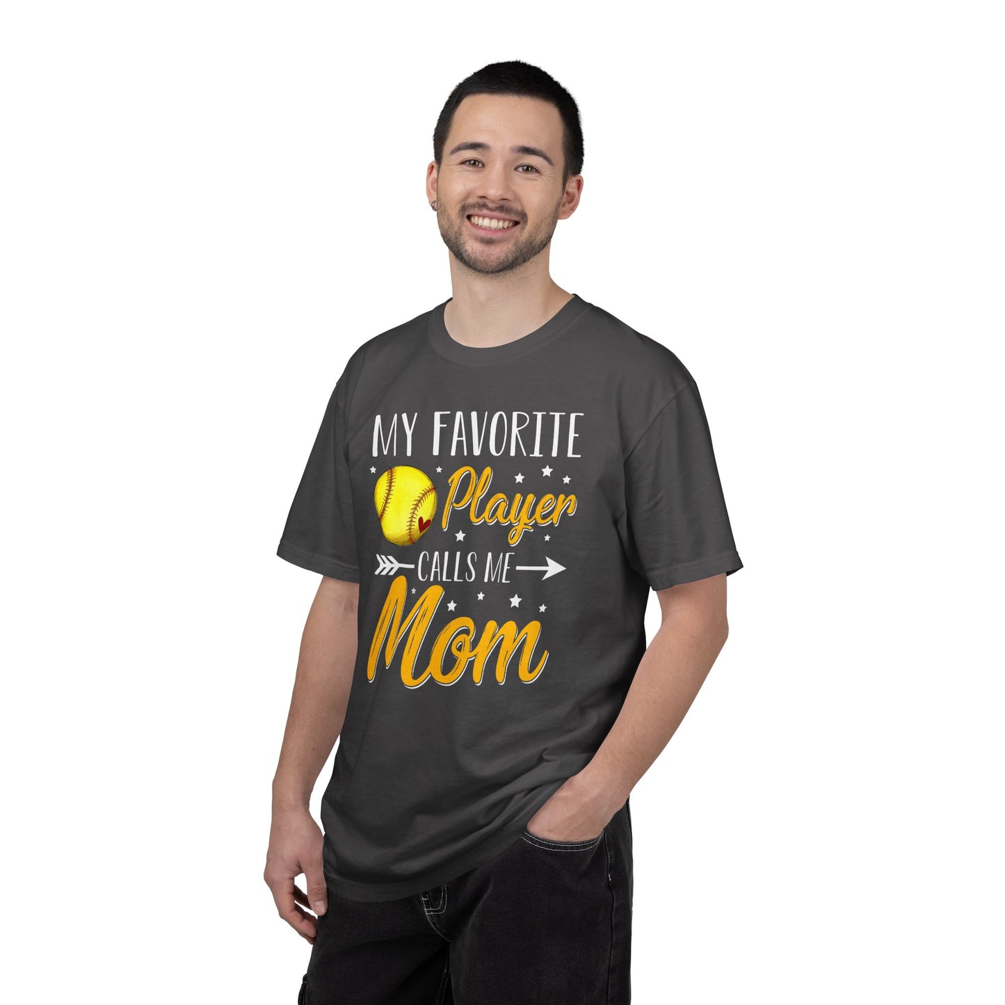Softball Mom T-Shirt – “My Favorite Player Calls Me Mom” Graphic Tee