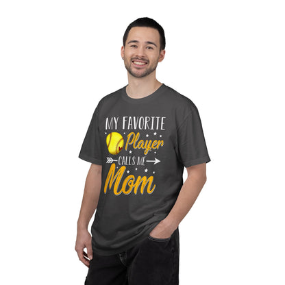 Softball Mom T-Shirt – “My Favorite Player Calls Me Mom” Graphic Tee
