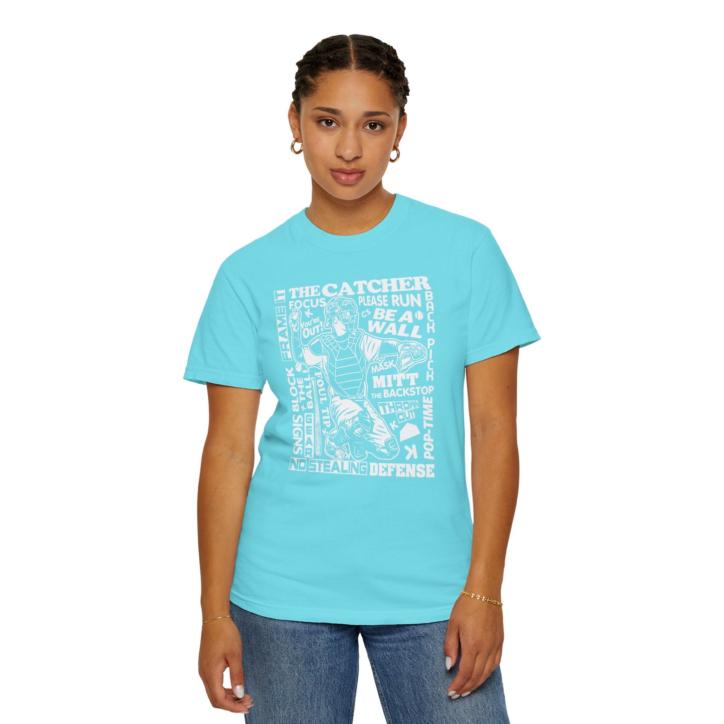 Catcher Graphic T-Shirt — Vintage-Inspired Baseball Catcher Design