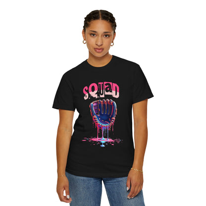 Baseball Glove Drip T-Shirt — "Squad" Graphic Sports Tee