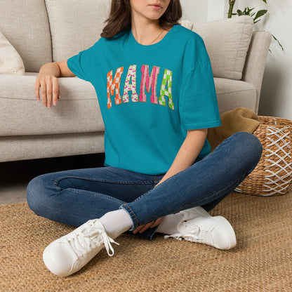 Mama Floral Patchwork T-Shirt