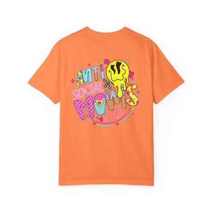 Social Moms Club T-Shirt — Colorful Retro Pocket Graphic Tee