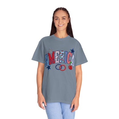 America Graphic T-Shirt — Patriotic Stars & Stripes Tee