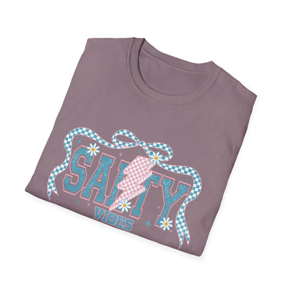 Salty Vibes Beach T-Shirt — Retro Seashell Graphic Tee