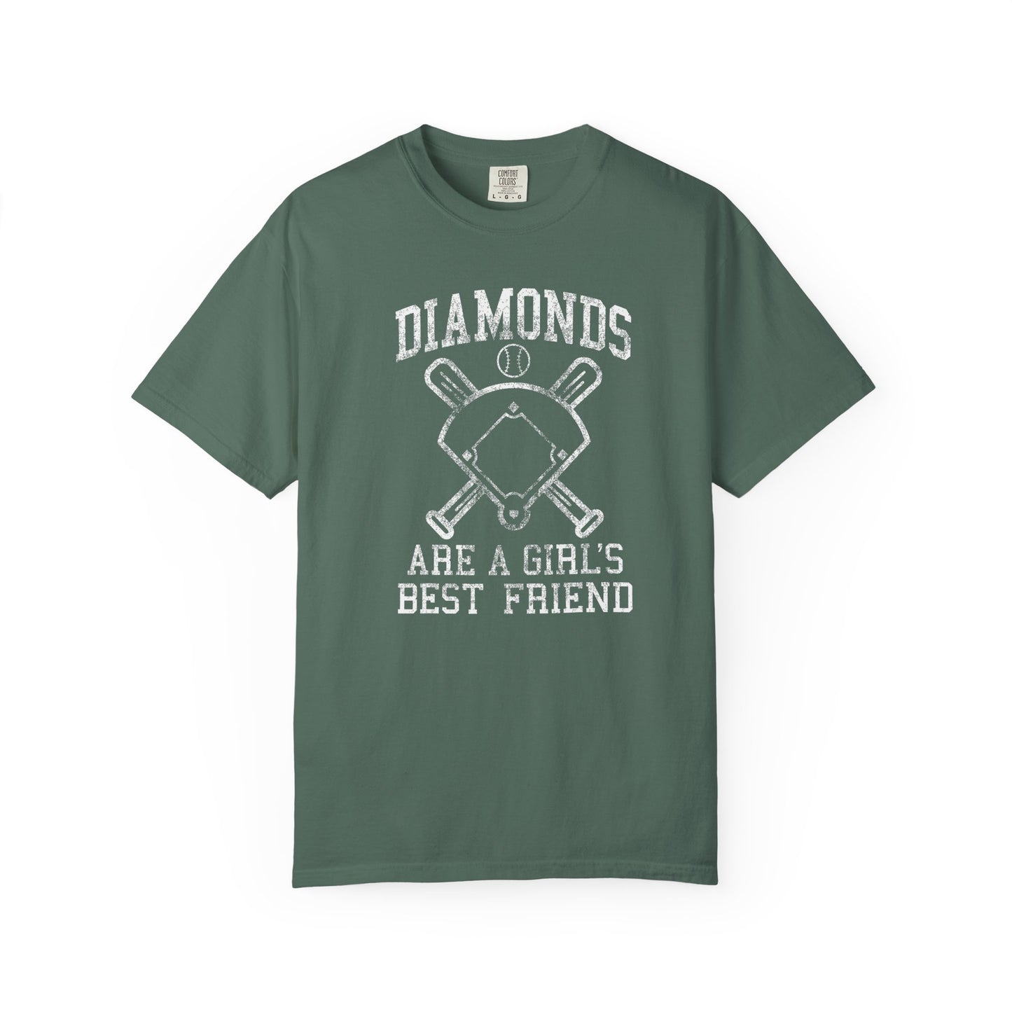 Baseball Diamonds Are A Girl's Best Friend T-Shirt – Women's Soft Vintage Baseball Tee