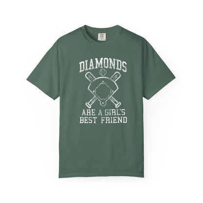 Baseball Diamonds Are A Girl's Best Friend T-Shirt – Women's Soft Vintage Baseball Tee