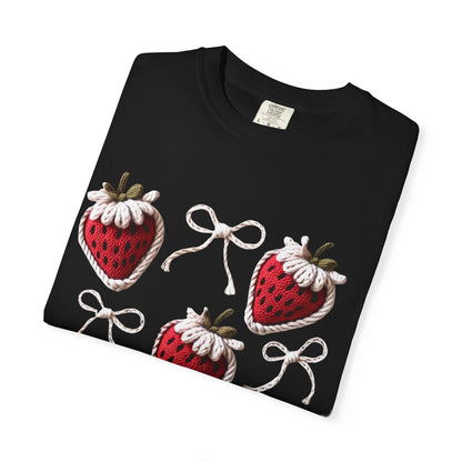 Crochet Strawberries and Bows T-shirt