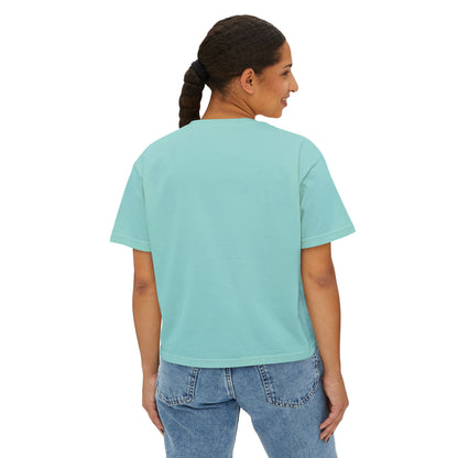 Retro Neon Makeup Graphic Tee — Women's Boxy Tee