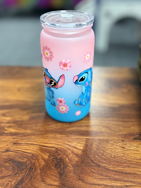 16oz Floral Stitch tumbler