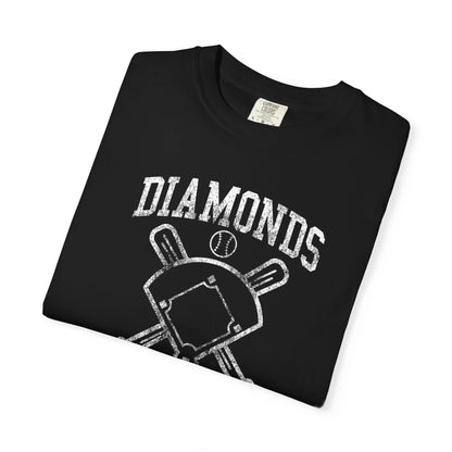 Baseball Diamonds Are A Girl's Best Friend T-Shirt – Women's Soft Vintage Baseball Tee